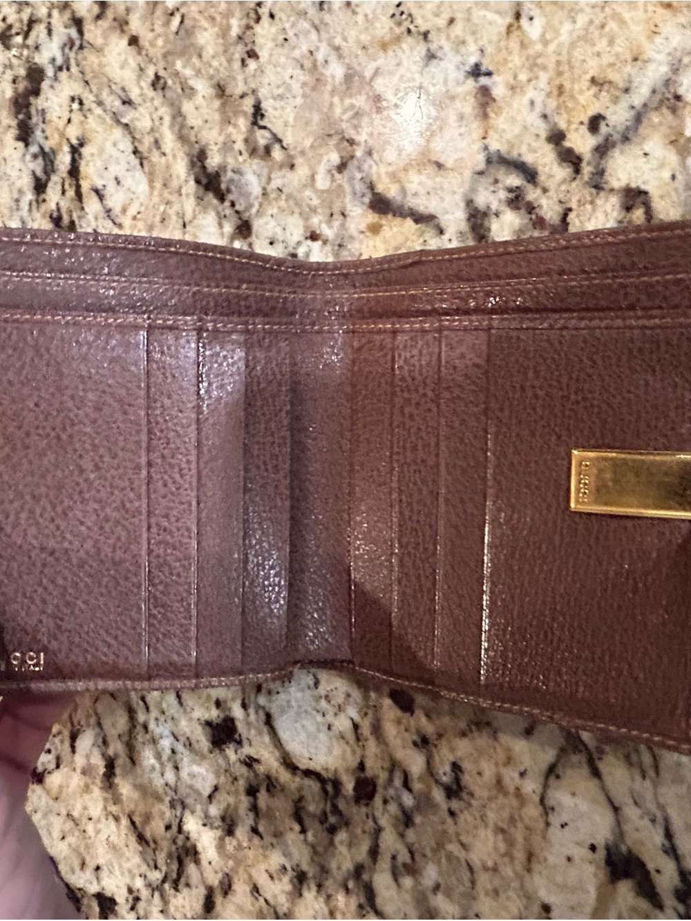 GUCCI Brown Folding Wallet Leather - Picture 3 of 10